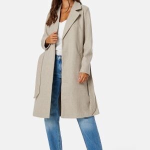 VERO MODA Vmfortuneaya Long Coat Silver Mink Detail:Melange L