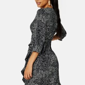 VERO MODA Henna 3/4 Wrap Dress Black XS