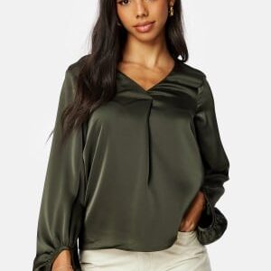 VERO MODA Lovie L/S V-Neck Detail Top Peat S