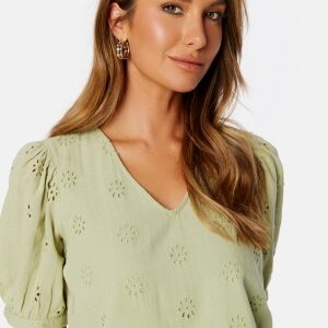 VERO MODA Maja 2/4 V-Neck Top Reseda XS