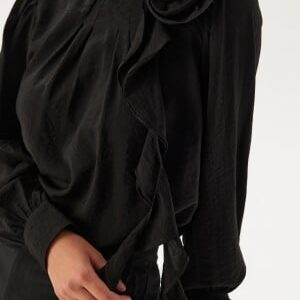 VERO MODA Vmbailey Ls Frill Top Wvn Black S