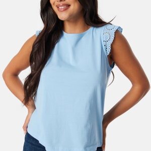 VERO MODA Vmemily SL gathering top Light Blue XS