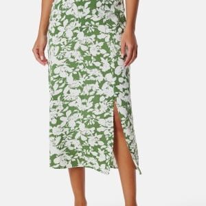 VERO MODA Vmfrej high waist 7/8 pencil skirt Green/White/Floral L