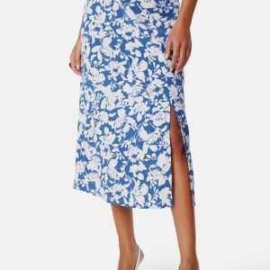 VERO MODA Vmfrej high waist 7/8 pencil skirt Blue/White/Floral XS