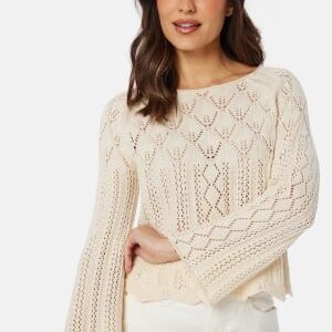 VERO MODA Vmginger 3/4 boatneck pullover Birch L