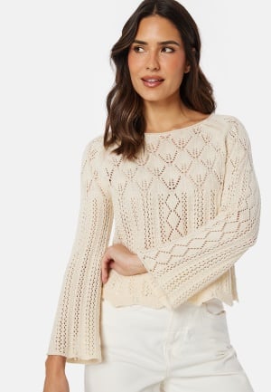 VERO MODA Vmginger 3/4 boatneck pullover Birch L