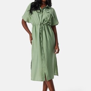 VERO MODA Vmiris S/S shirt calf dress Hedge Green XS