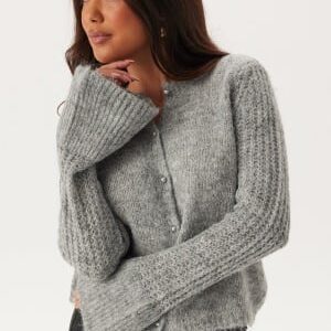 VERO MODA Vmlori Ls O-neck Cardigan Light Grey Melange L