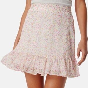 VERO MODA Vmsmilla high waist short skirt Snow White AOP:PinkF XL