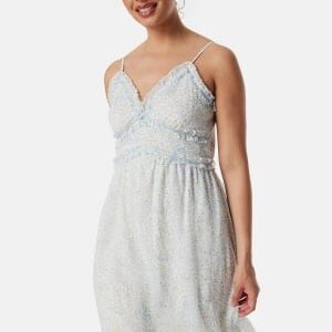 VERO MODA Vmsmilla singlet V frill dress White/Blue/Floral L