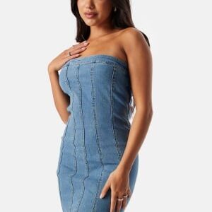 VERO MODA Vmzoie Sl Short Denim Dress Light Blue Denim M