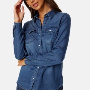 VILA Bista Denim Shirt Dark Blue Denim S