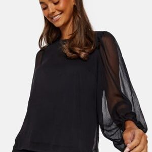 VILA Falia O-Neck L/S Top Black 36