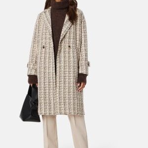 VILA Jay Structured Jacket Doeskin check:Birch/ 40