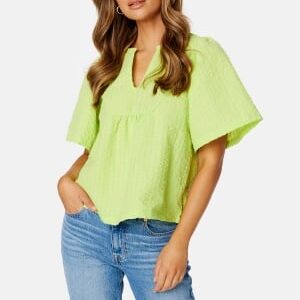 VILA Kuliza V-Neck 2/4 Top Lettuce Green 40