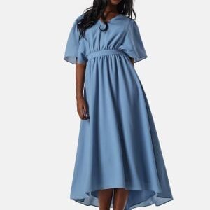 VILA Mirage 2/4 V-Neck Ankle Dress Coronet Blue 40