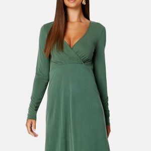 VILA Modala L/S Wrap Midi Dress/SU Pineneedle XS