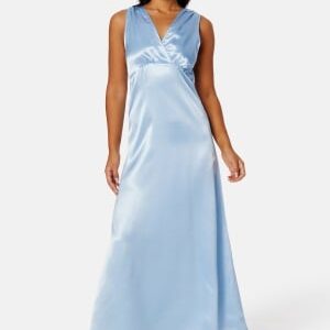 VILA Sittas V-neck S/L Maxi Dress Kentucky Blue 40