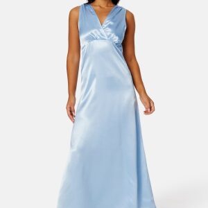 VILA Sittas V-neck S/L Maxi Dress Kentucky Blue 42