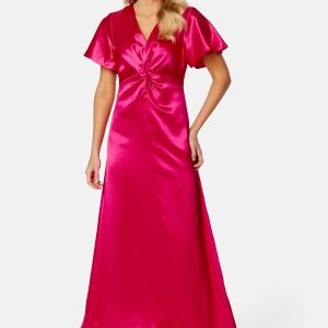 VILA Sittas V-Neck S/S Maxi Dress Pink Yarrow Detail: 34