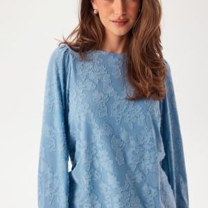 VILA Viadele O-neck L/S TOP TOP Top Blissful Blue S