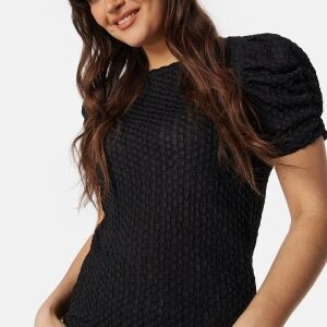 VILA Vianine S/S Puff Sleeve top Black L