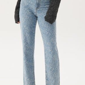 VILA Vichris Denim Pants Light Blue Denim Aop:jaquard 36