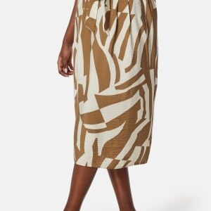 VILA Vidogma uma RW paperbag midi skirt Brown/Beige 36