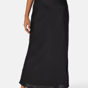 VILA Viellette high waist long skirt Black 40