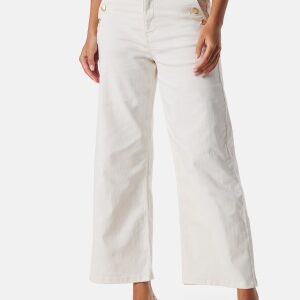 VILA Viemma High Waist wide button jeans Egret 42