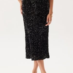 VILA Vifaith Hw Midi Sequin Skirt Black Beauty Detail:black Beau M