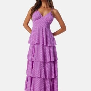 VILA Viika V-Neck maxi flounce dress Dewberry 42