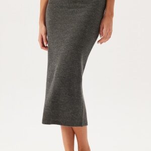 VILA Viluna Ankel Pencil Skirt Dark Grey Melange XS