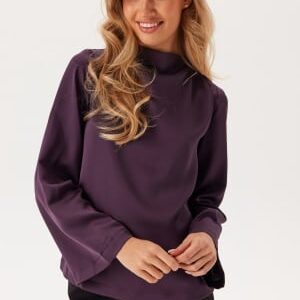 VILA Vilutto High Neck Top Plum Perfect 36