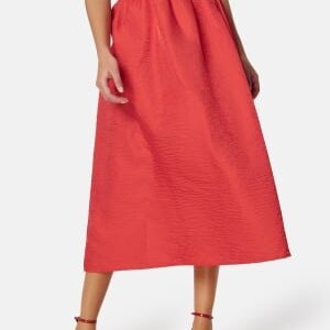 VILA Vimabelle HW Midi Volume Skirt Poppy Red 36