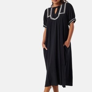 VILA Vimanda S/S midi dress Black/White 36