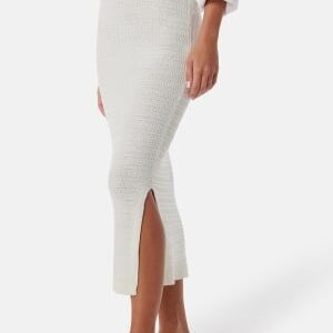 VILA Vimargot Midi knit skirt Egret M