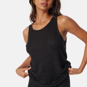 VILA Vimargot open O-Neck S/L knit top Black XS