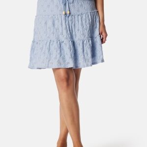 VILA Vimelanie High Waist pointelle skirt Kentucky Blue S