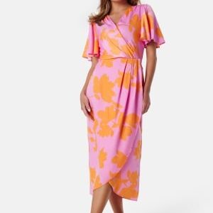 VILA Vinakita V-Neck wrap midi Patterned 34