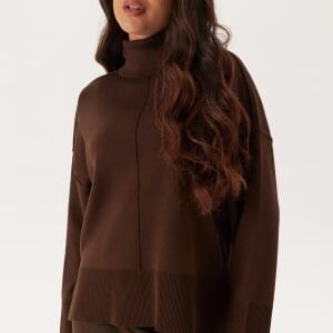 VILA Viostria Rollneck L/S KNIT TOP Coffee Bean L