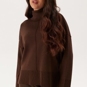 VILA Viostria Rollneck L/S KNIT TOP Coffee Bean XS