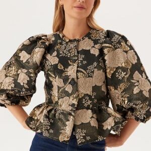 VILA Viothea 3/4 PEPLUM JACQUARD TO Black Beauty 40