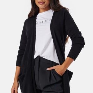 VILA Viril Open L/S Knit Cardigan Black L