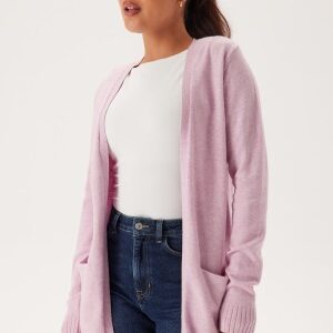 VILA Viril Open L/S Knit Cardigan Winsome Orchid Detail:MELANGE S