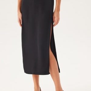 VILA Visivanni Hw Slit Midi Skirt Black Beauty 36