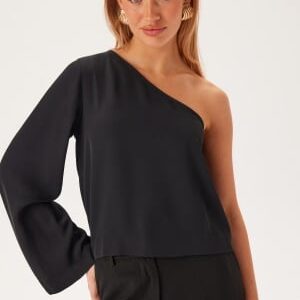 VILA Visivanni One Shoulder L/S TOP Black Beauty 40