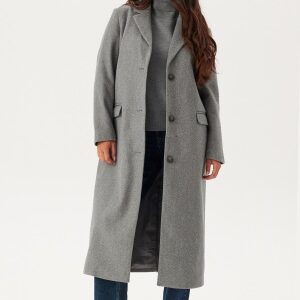 VILA Visolo L/S Coat Medium Grey Melange 34