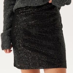 VILA Visparkling Hw Short Skirt Black XS