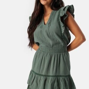 VILA Vitovan S/S flounce top Dark Green 40